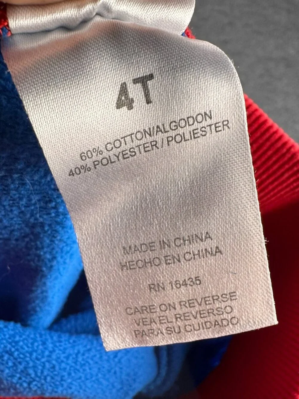 Marvel Spider-Man Boys Blue Red Jogger Sweatpants Size 4T Kids Joggers Stained